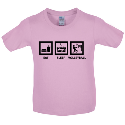 Eat Sleep Volleyball Kids T Shirt