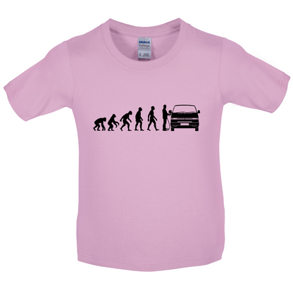 Evolution of Man T4 Campervan Kids T Shirt