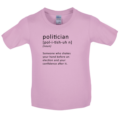 Funny Definition Politician Kids T Shirt