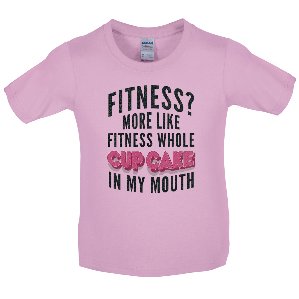 Fitness Cupcake In My Mouth Kids T Shirt