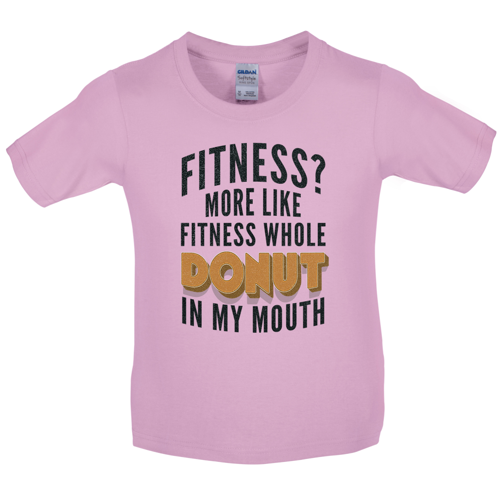 Fitness Donut In My Mouth Kids T Shirt
