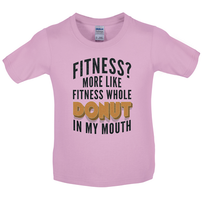 Fitness Donut In My Mouth Kids T Shirt