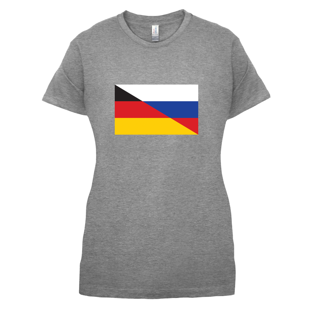 Half German Half Russian Flag T Shirt