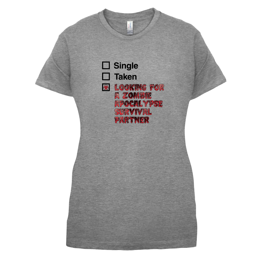 Single Taken Zombie Apocalypse T Shirt