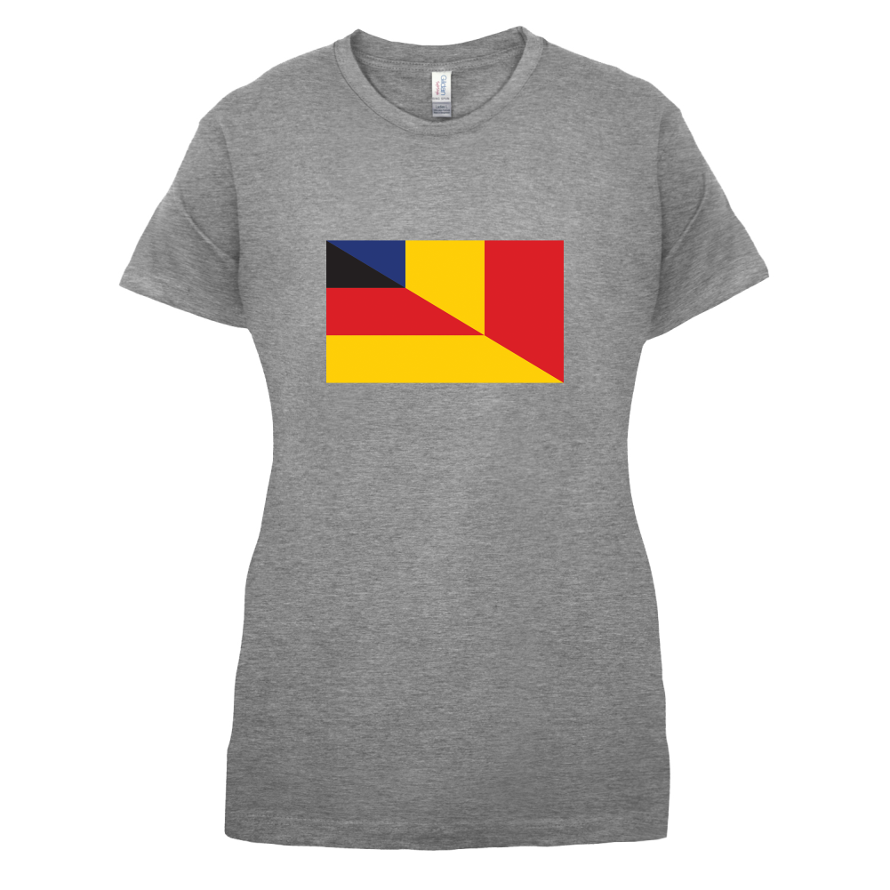 Half German Half Romanian Flag T Shirt