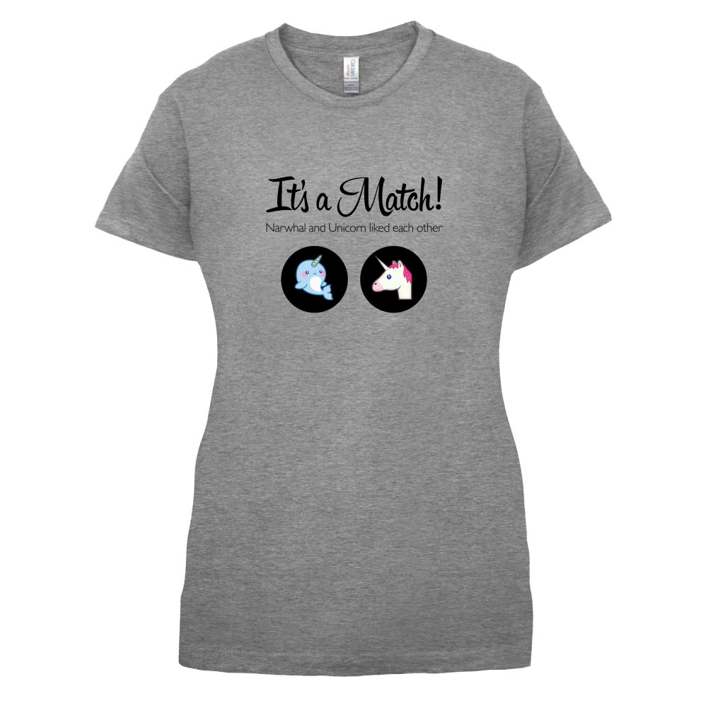 It's A Match Narwhal and Unicorn T Shirt
