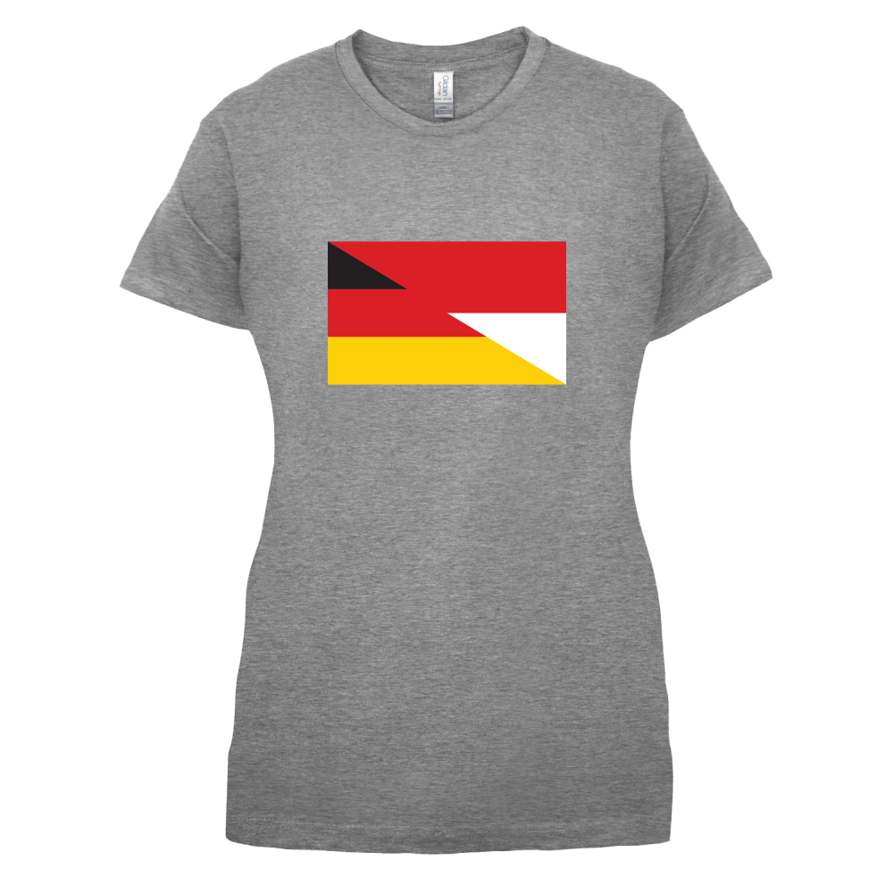 Half German Half Polish Flag T Shirt