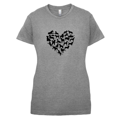 Love Heart Dogs T Shirt
