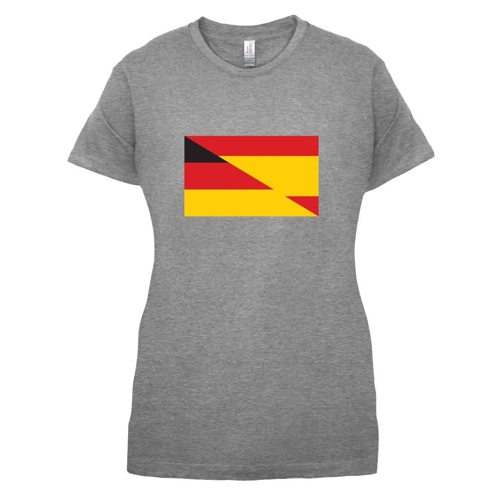 Half German Half Spanish Flag T Shirt