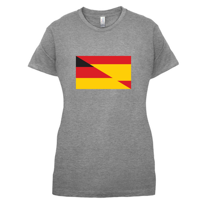 Half German Half Spanish Flag T Shirt