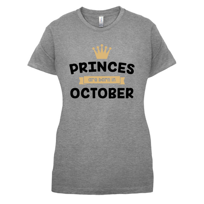 Princes Are Born In October T Shirt
