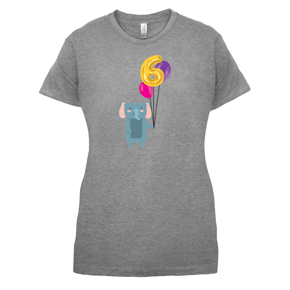 6th Birthday Elephant T Shirt