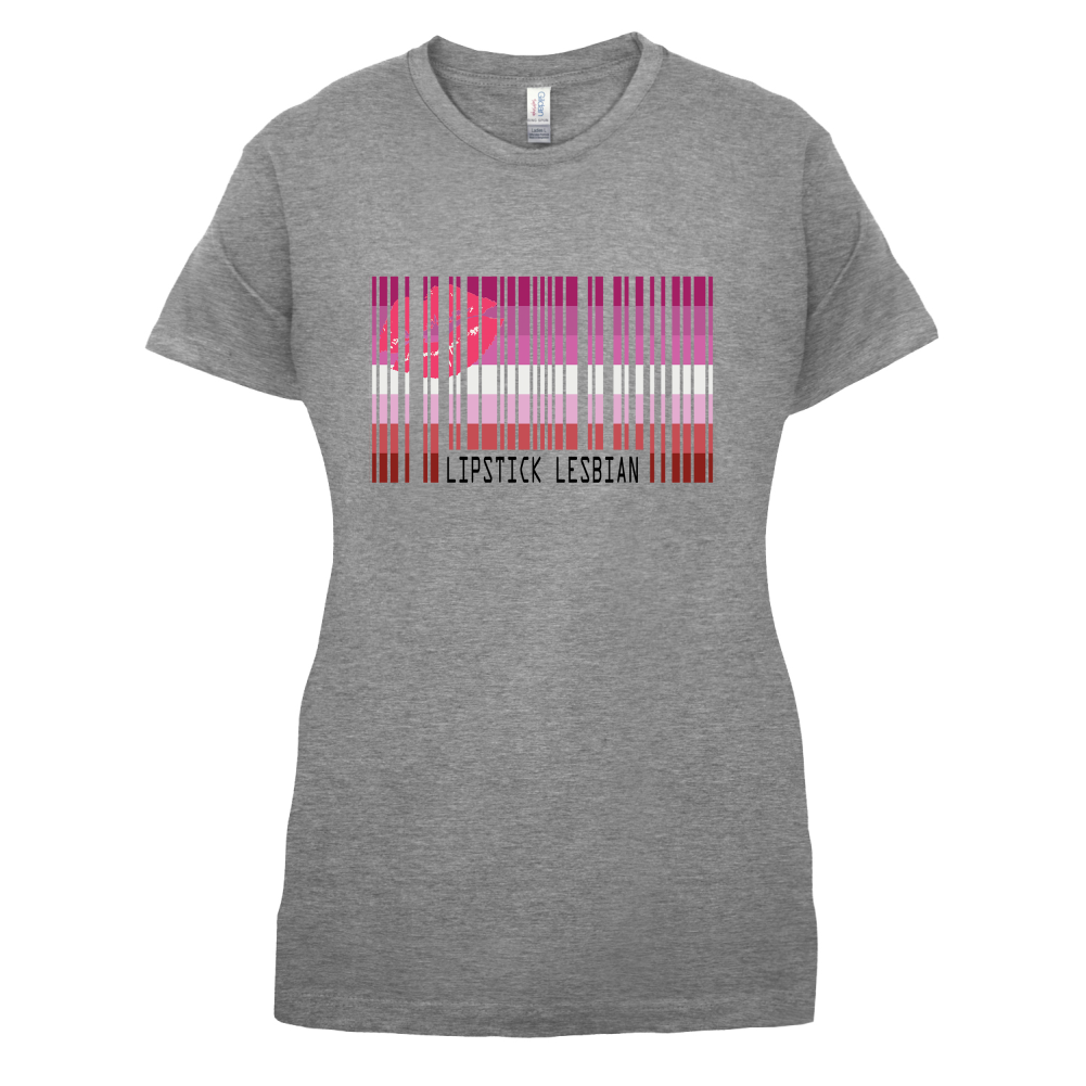 LGBT Barcode Flags - Lipstick Lesbian T Shirt