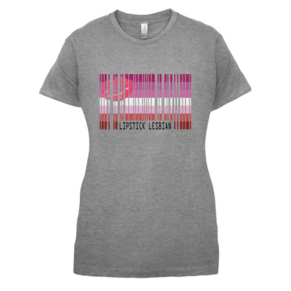 LGBT Barcode Flags - Lipstick Lesbian T Shirt