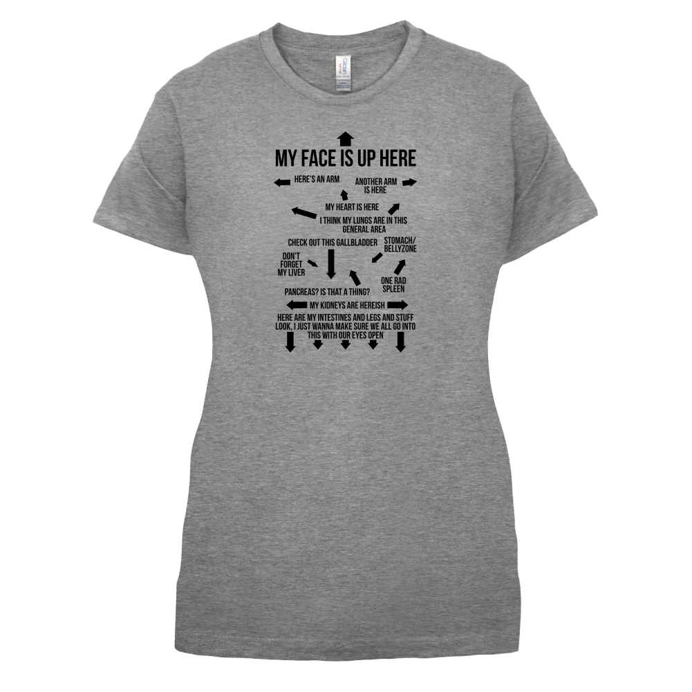 My Face Is Up Here T Shirt