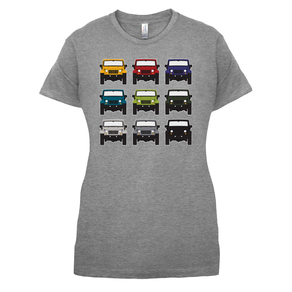 JW 9 Colour Car Grid T Shirt