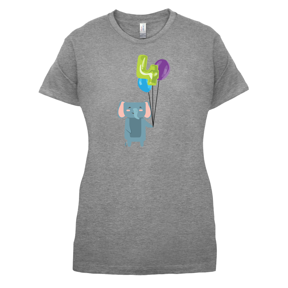 4th Birthday Elephant T Shirt