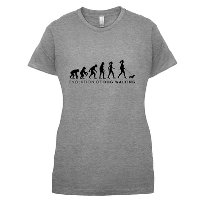 Evolution Of Woman Dog Walking T Shirt