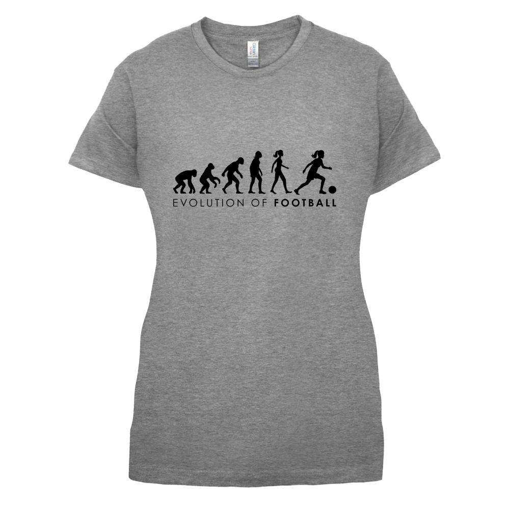 Evolution Of Woman Football T Shirt