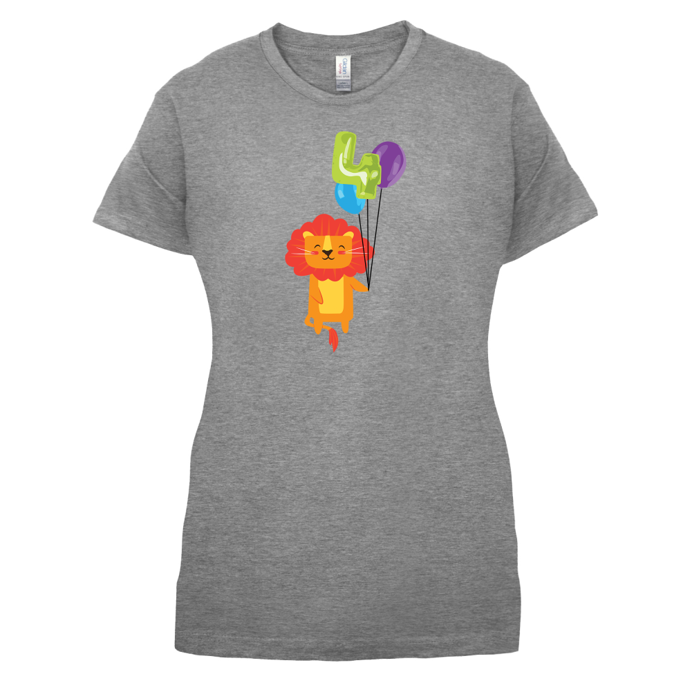 4th Birthday Lion T Shirt