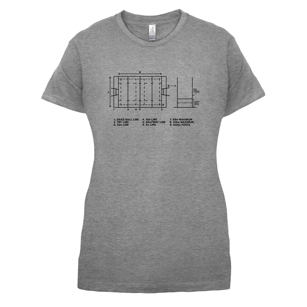 Rugby Pitch Diagram T Shirt