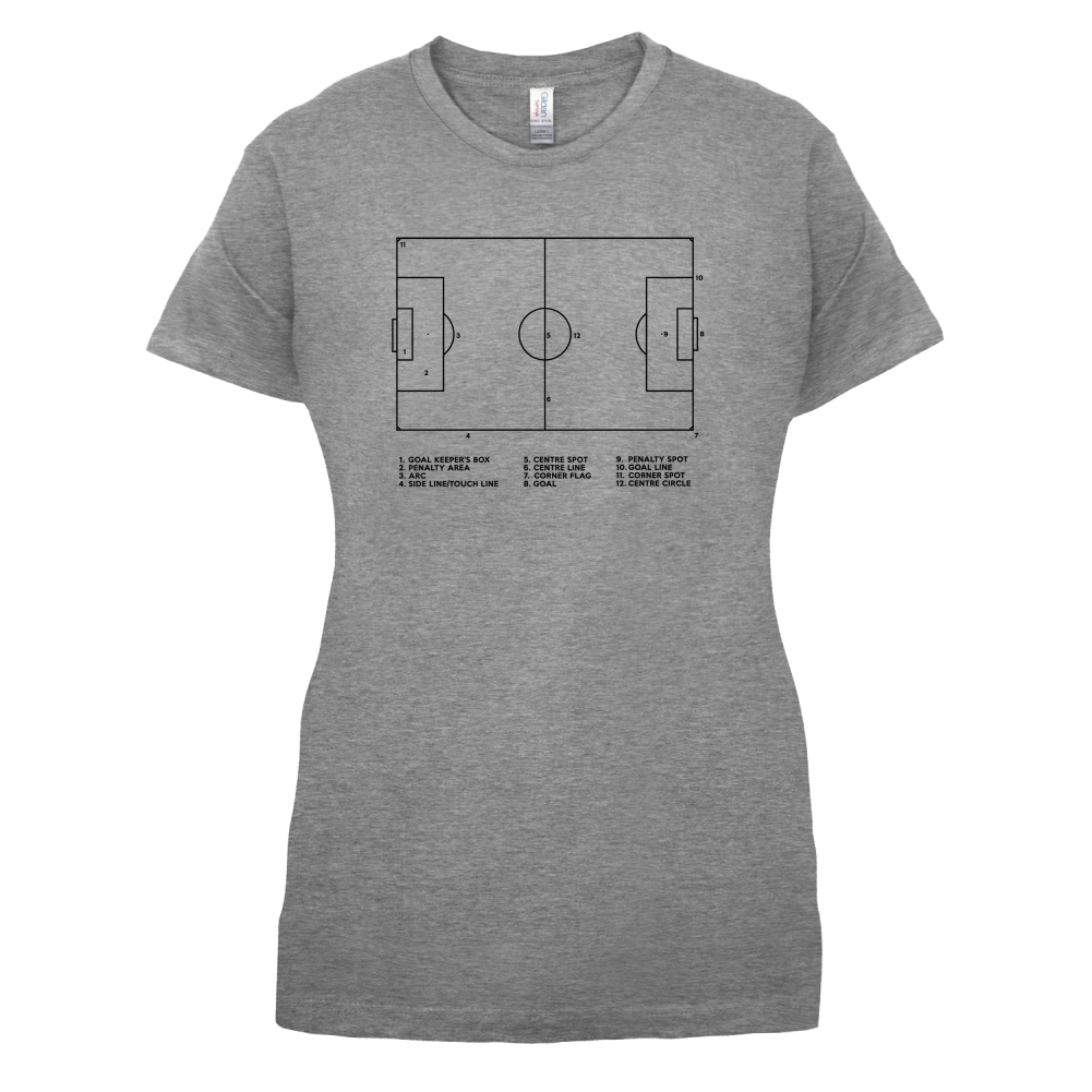 Football Pitch Diagram T Shirt
