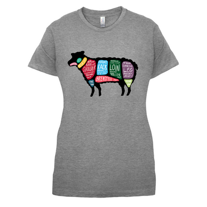 Butcher Sheep Diagram T Shirt