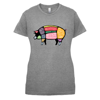 Butcher Pig Diagram T Shirt