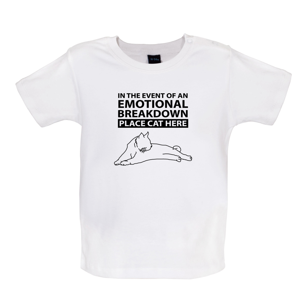 Emotional Breadown Place Cat Here Baby T Shirt