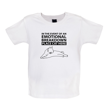 Emotional Breadown Place Cat Here Baby T Shirt