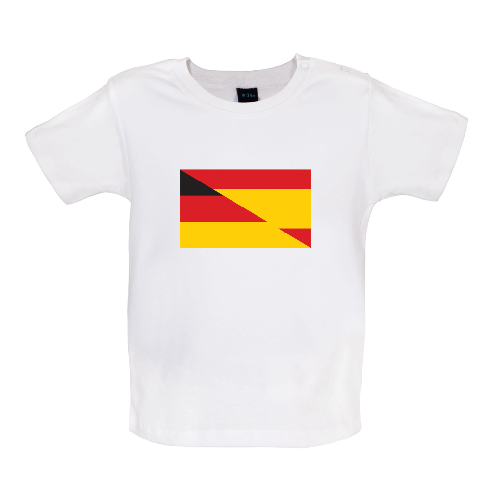Half German Half Spanish Flag Baby T Shirt