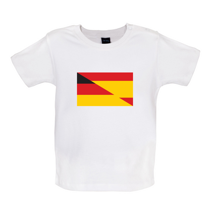 Half German Half Spanish Flag Baby T Shirt