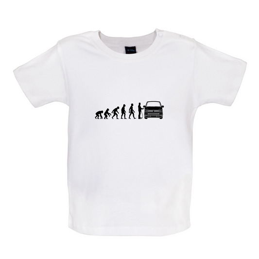 Evolution Of Man T5 Campervan Baby T Shirt