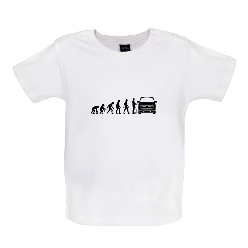 Evolution Of Man T5 Campervan Baby T Shirt