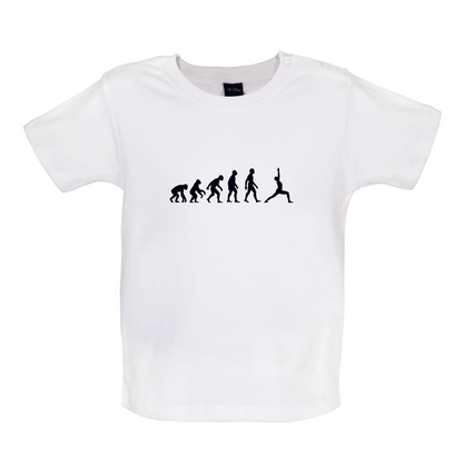 Evolution Of Man Yoga Baby T Shirt