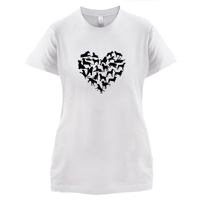 Love Heart Dogs T Shirt