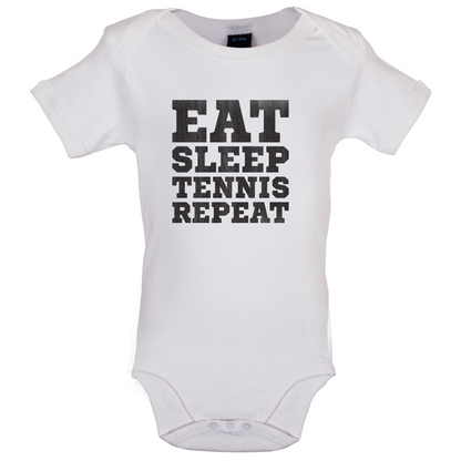 Eat Sleep Tennis Repeat Baby T Shirt