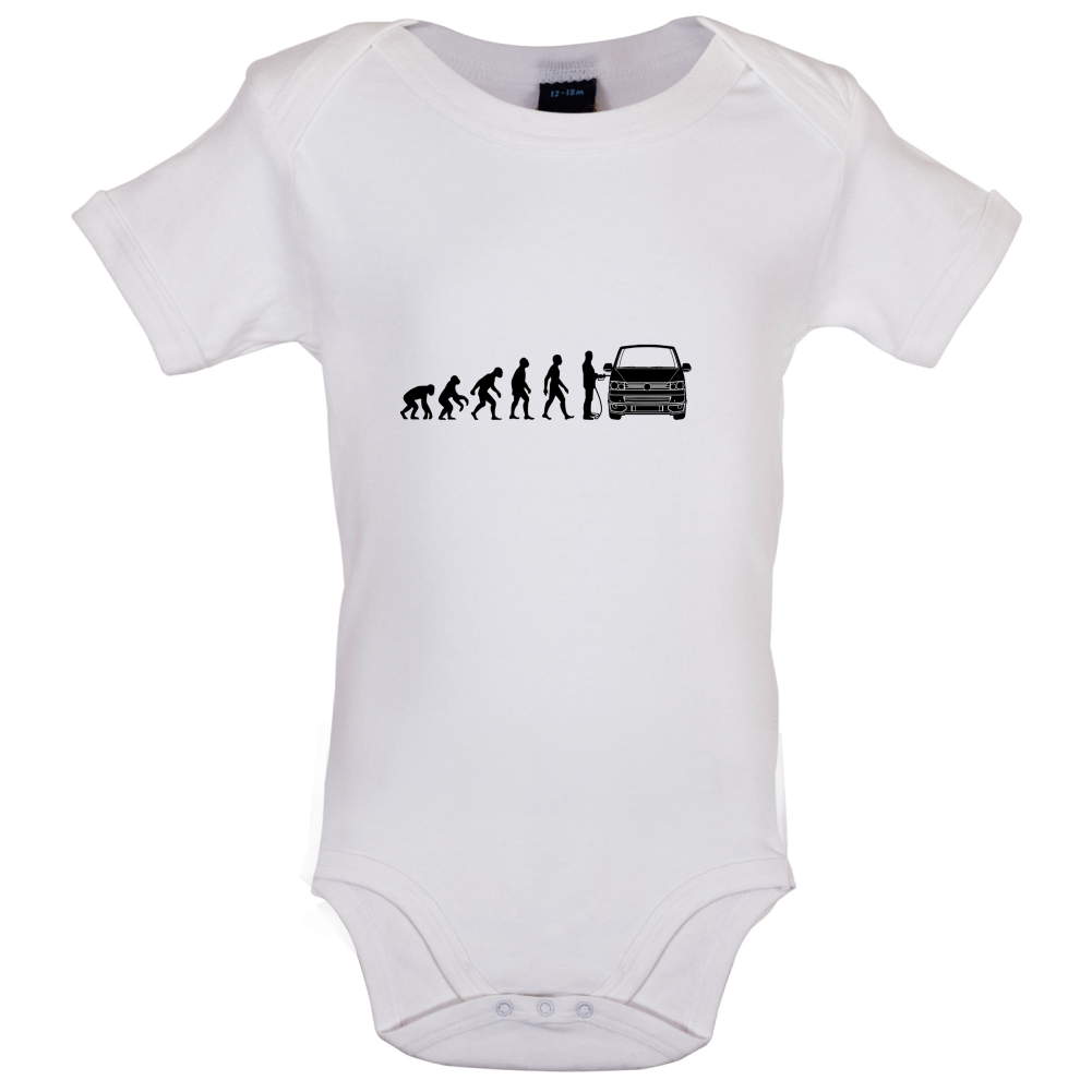 Evolution Of Man T5 Campervan Baby T Shirt