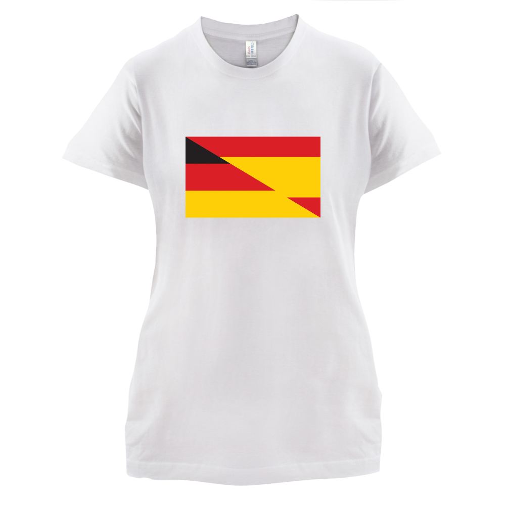 Half German Half Spanish Flag T Shirt