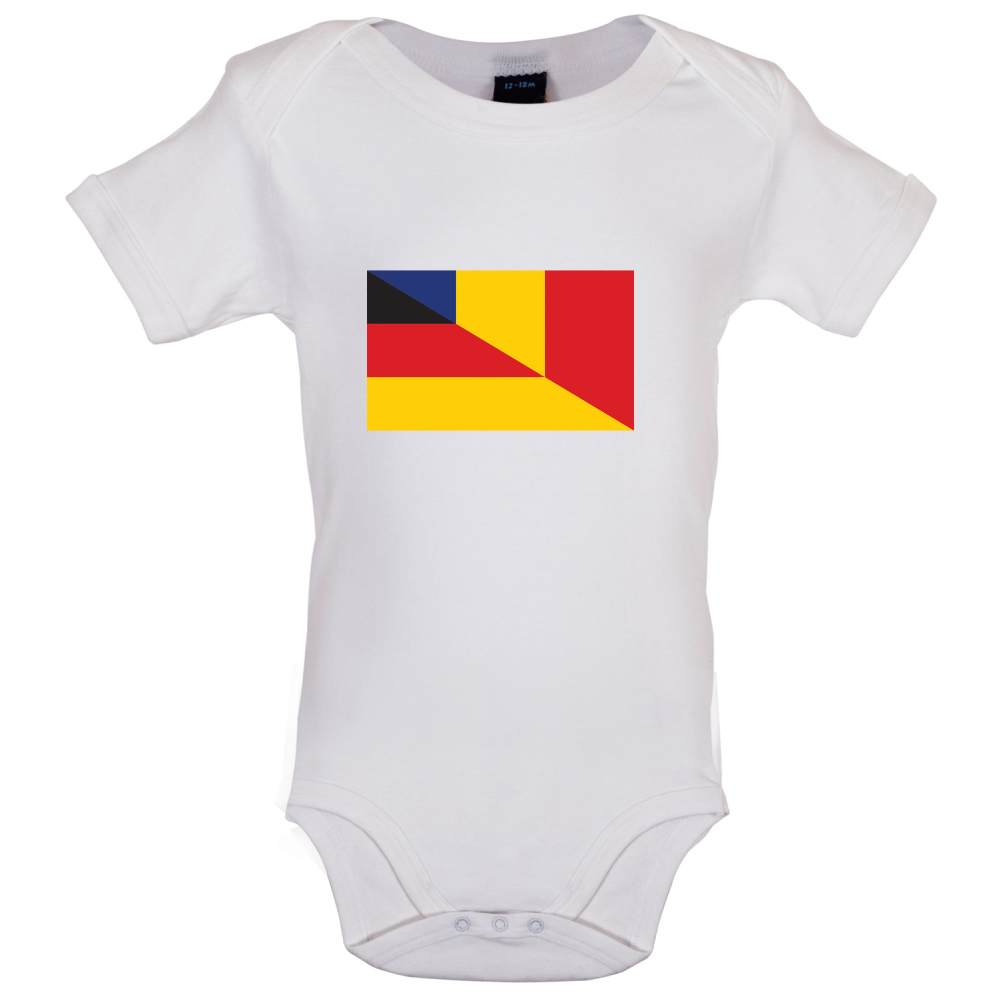 Half German Half Romanian Flag Baby T Shirt