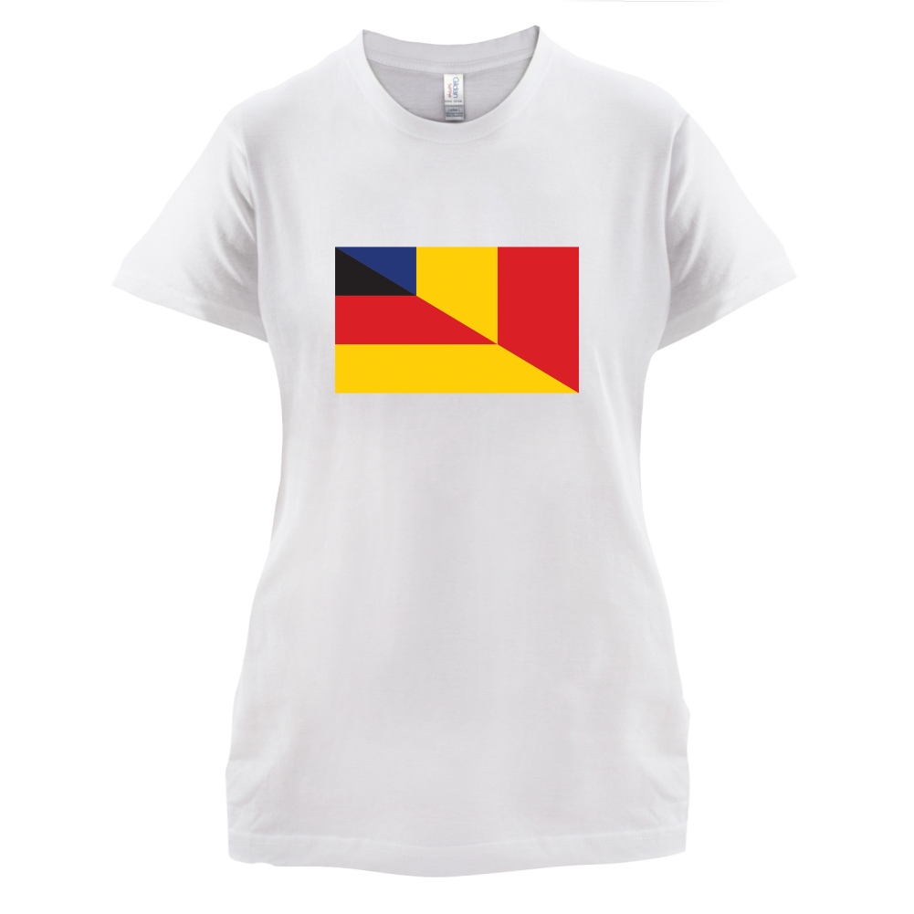 Half German Half Romanian Flag T Shirt
