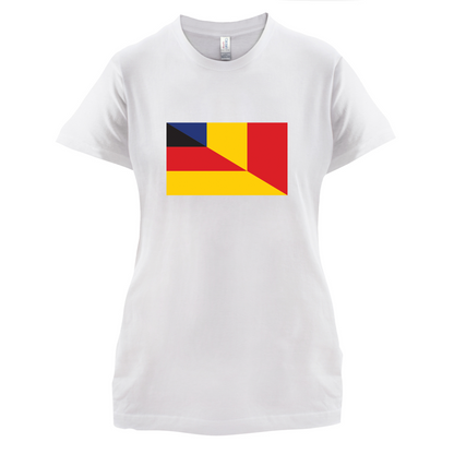 Half German Half Romanian Flag T Shirt