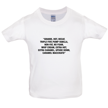Long Coffee Order Kids T Shirt