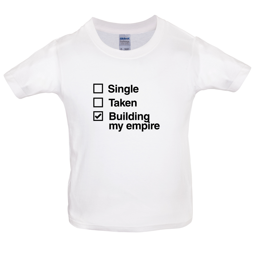 Single Taken Building Empire Kids T Shirt