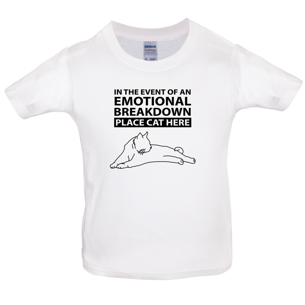 Emotional Breadown Place Cat Here Kids T Shirt