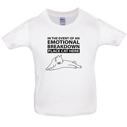 Emotional Breadown Place Cat Here Kids T Shirt