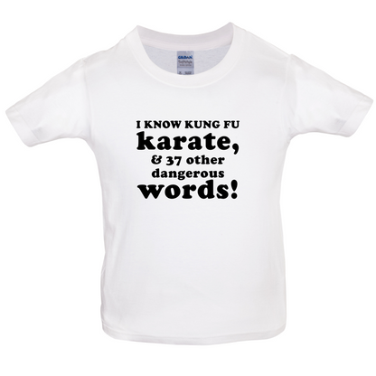 I Know Karate And 37 Other Dangerous Words Kids T Shirt