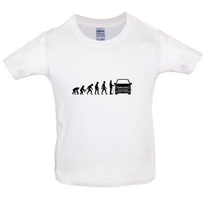 Evolution Of Man T5 Campervan Kids T Shirt