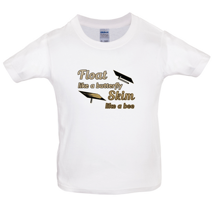 Float Like A Butterfly Skim Like A Bee Kids T Shirt