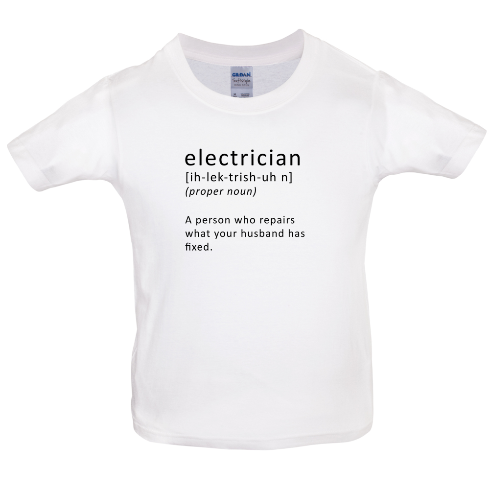 Electrician Who Repairs Kids T Shirt